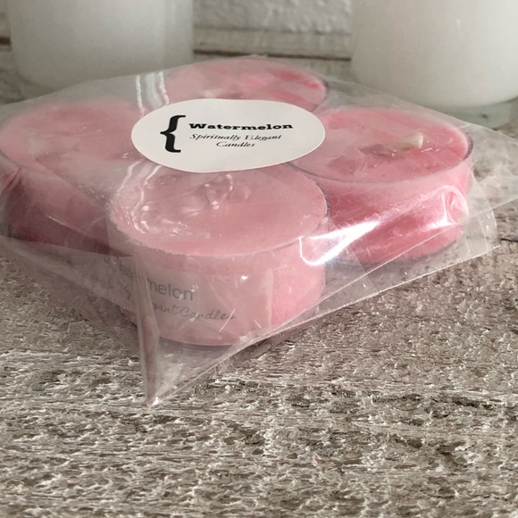 Watermelon Soy Tealights - Set of 4 - Picture 4 of 5